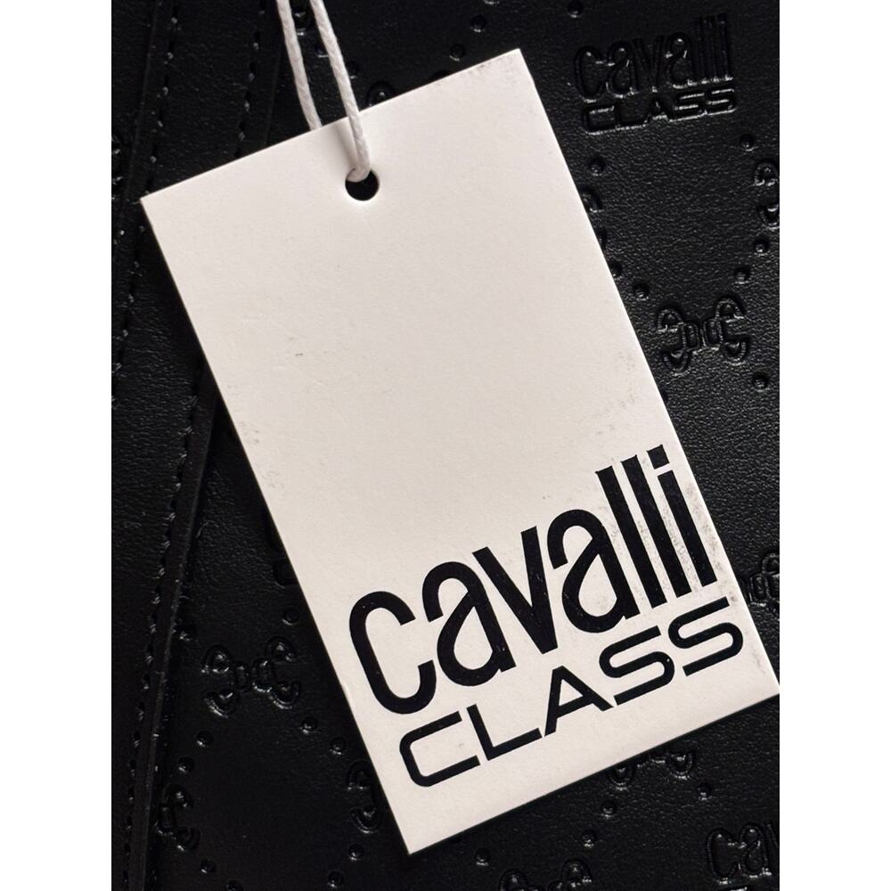 Cavalli Class Black Quilted Logo Tote Shoulder Bag NWT - Picture 6 of 7